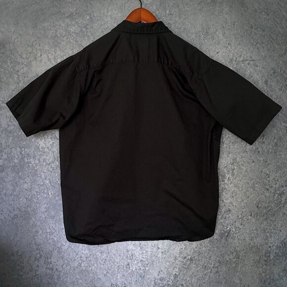 Wrangler Black Button Front Short-Sleeve Shirt, Men's 2XL - Picture 2 of 4